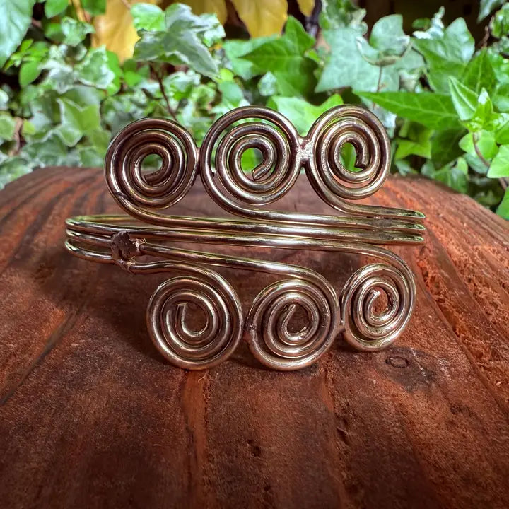 Handmade 6-Spiral Brass Arm Cuff