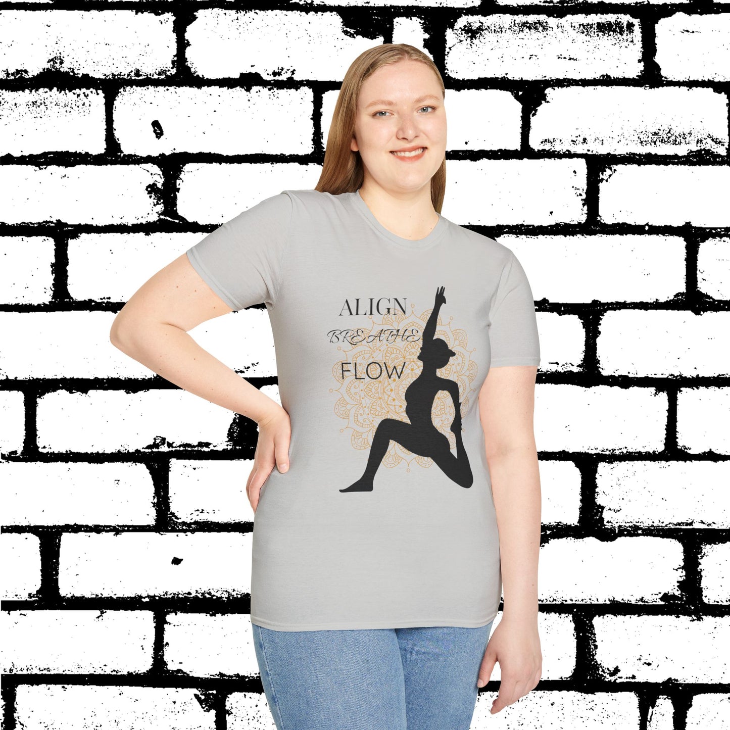 Align. Breathe. Flow. Yoga-Inspired Graphic Tee