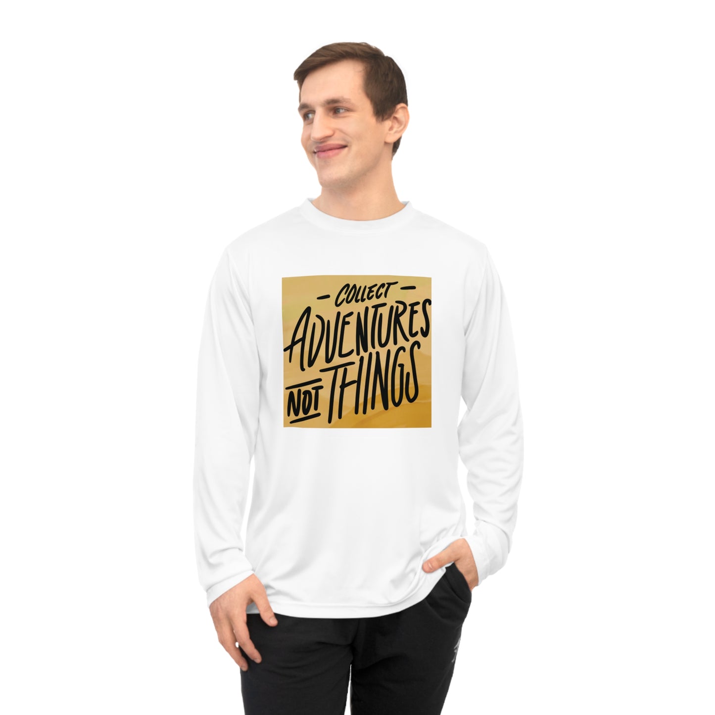 Collect Adventures Not Things – Minimalist Travel Quote Tee