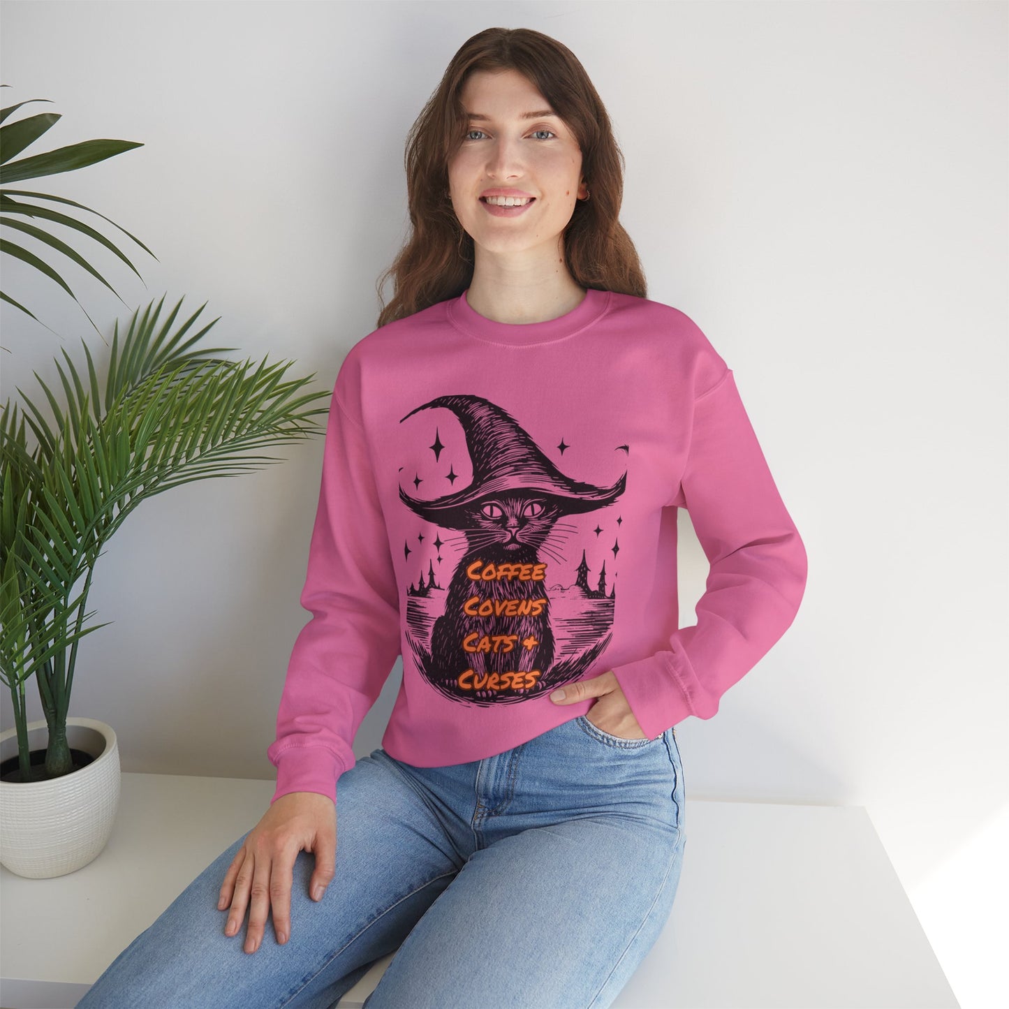 Black Cat List Unisex Heavy Blend™ Crewneck Sweatshirt