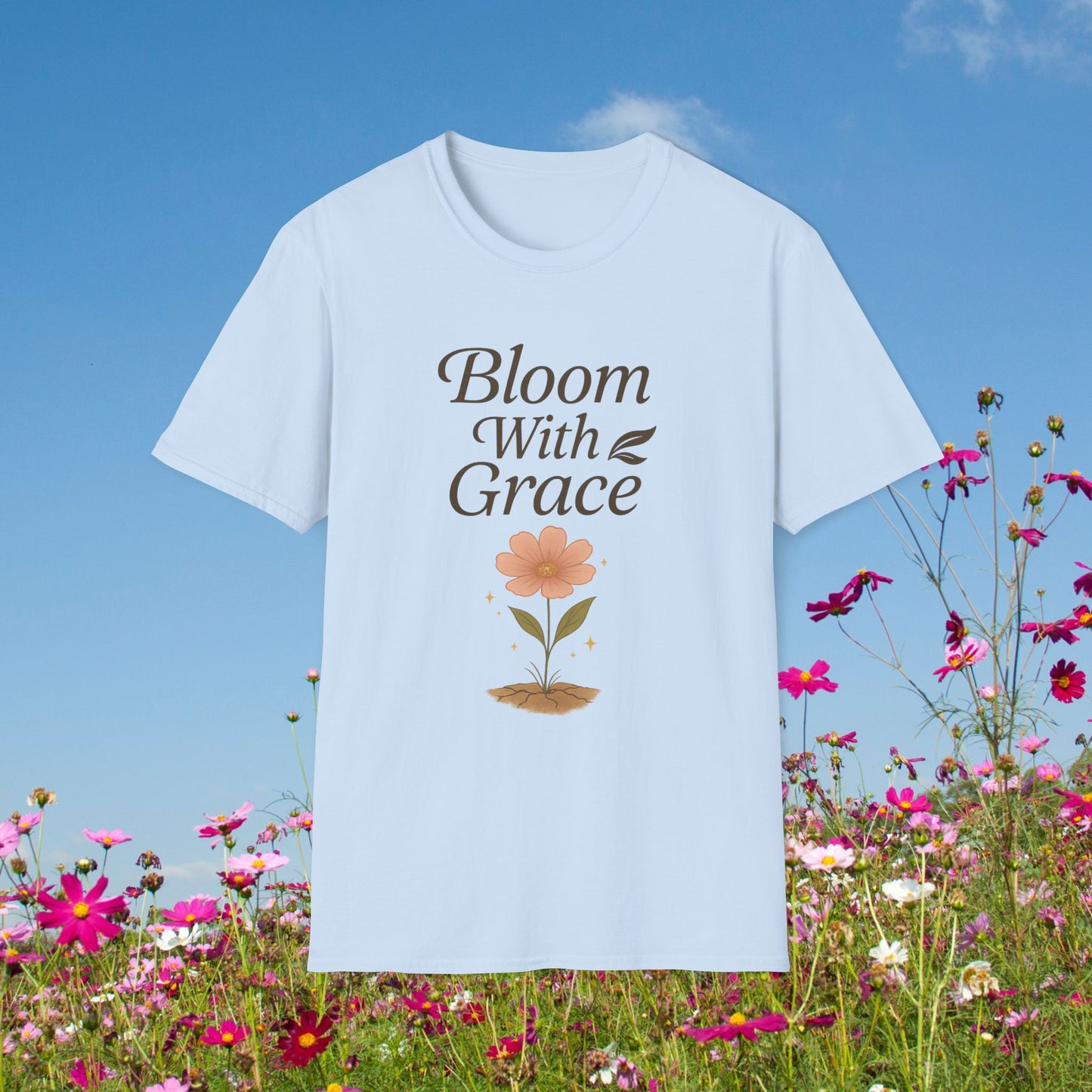 Bloom With Grace – Botanical Empowerment T-Shirt