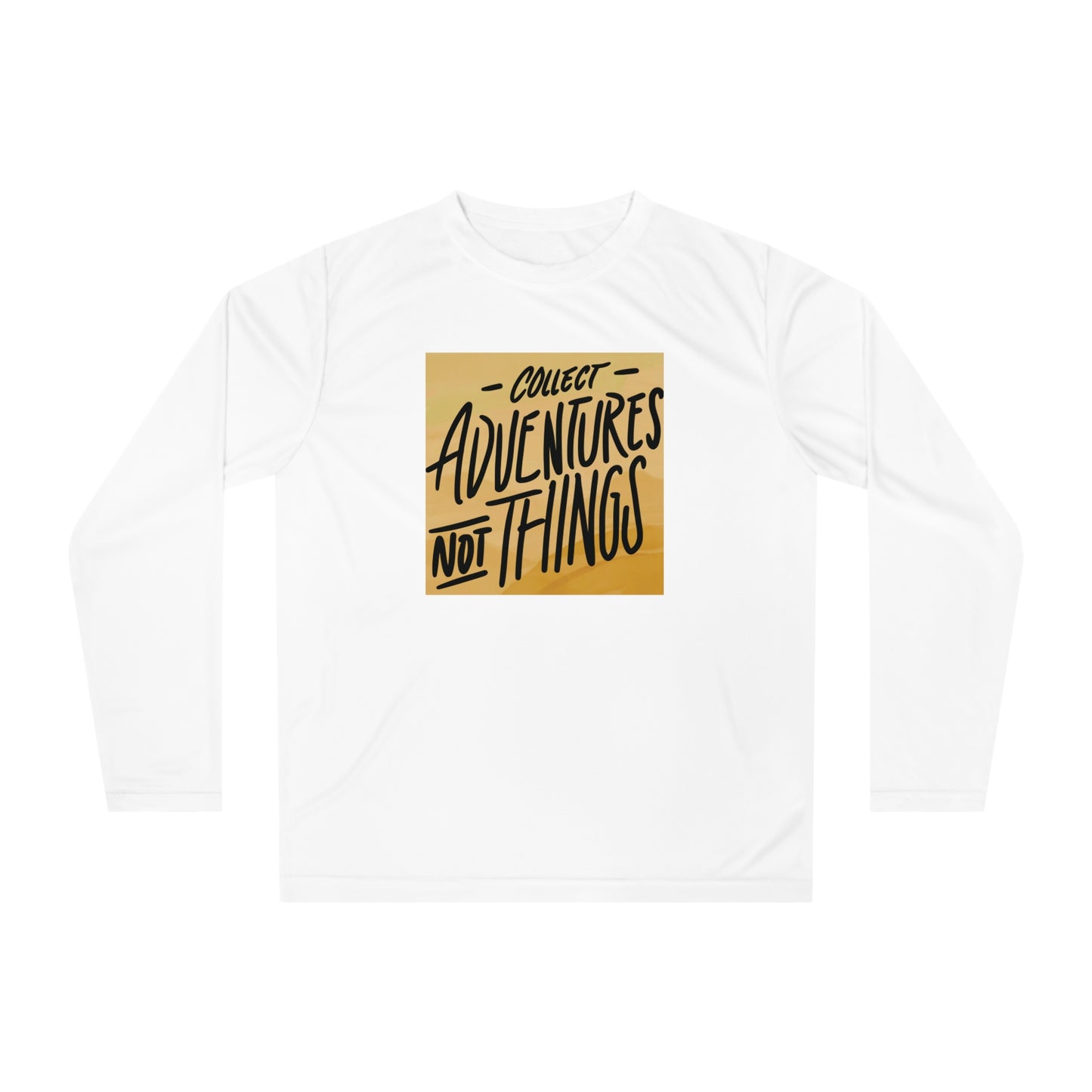 Collect Adventures Not Things – Minimalist Travel Quote Tee