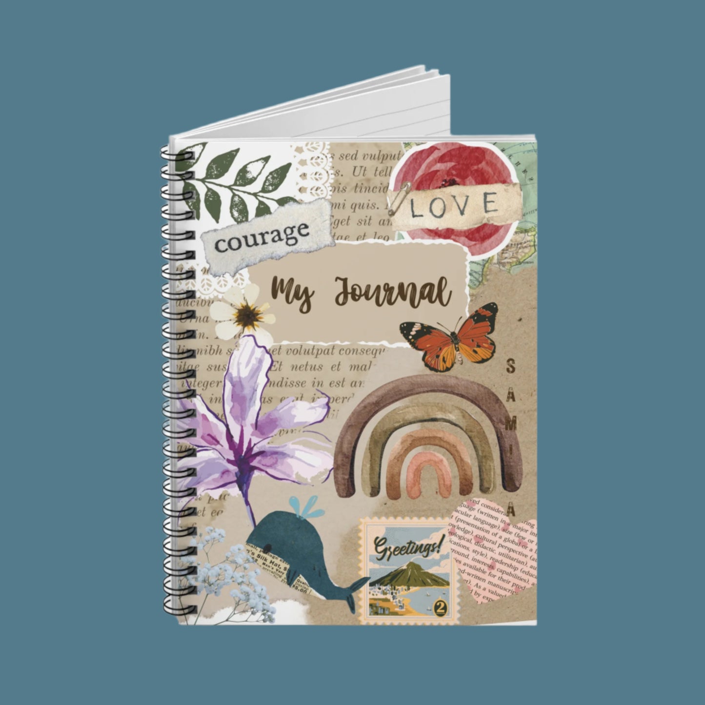Bloom & Reflect — Floral Spiral Journal with Affirmation Cover