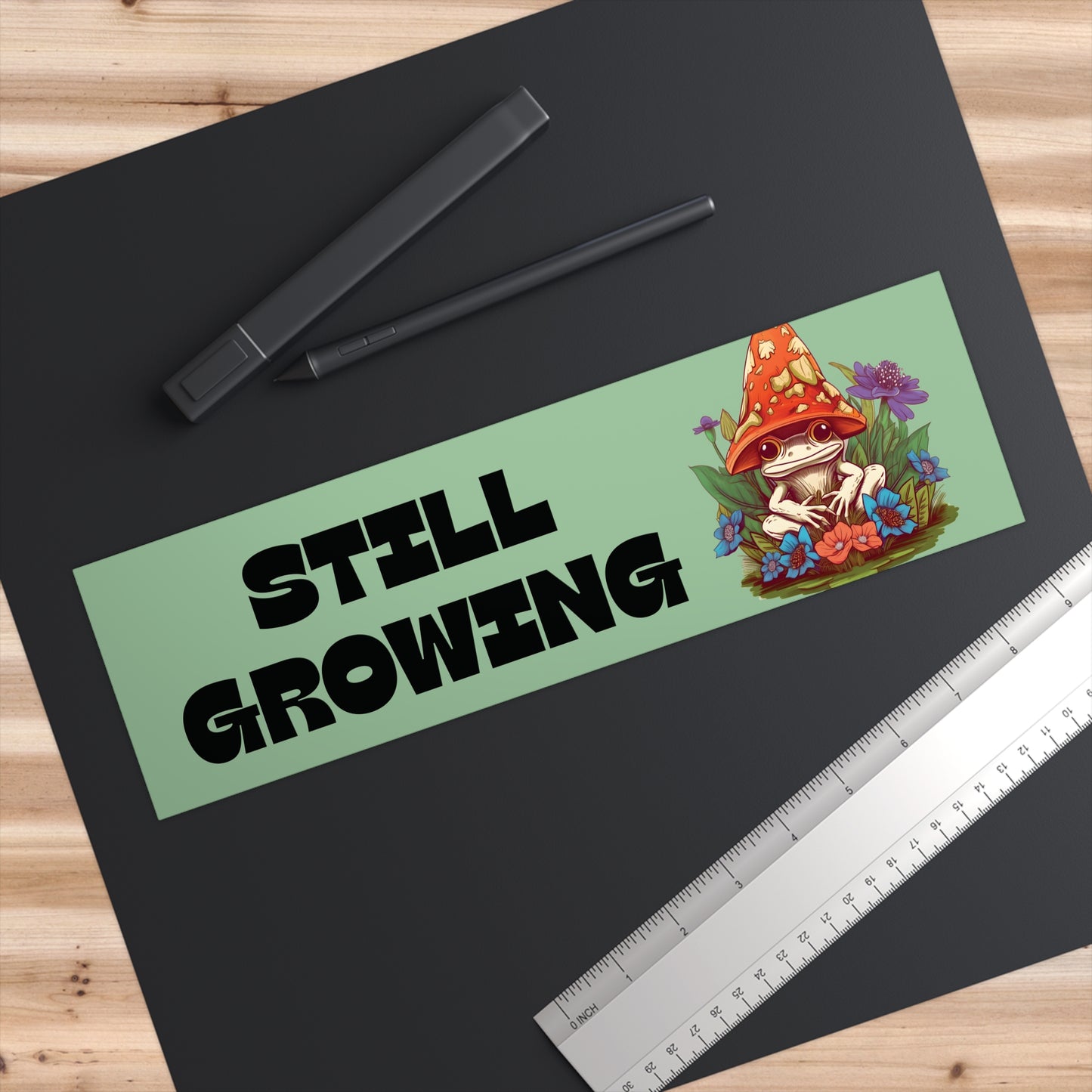 Still Growing – Psychedelic Frog Bumper Sticker