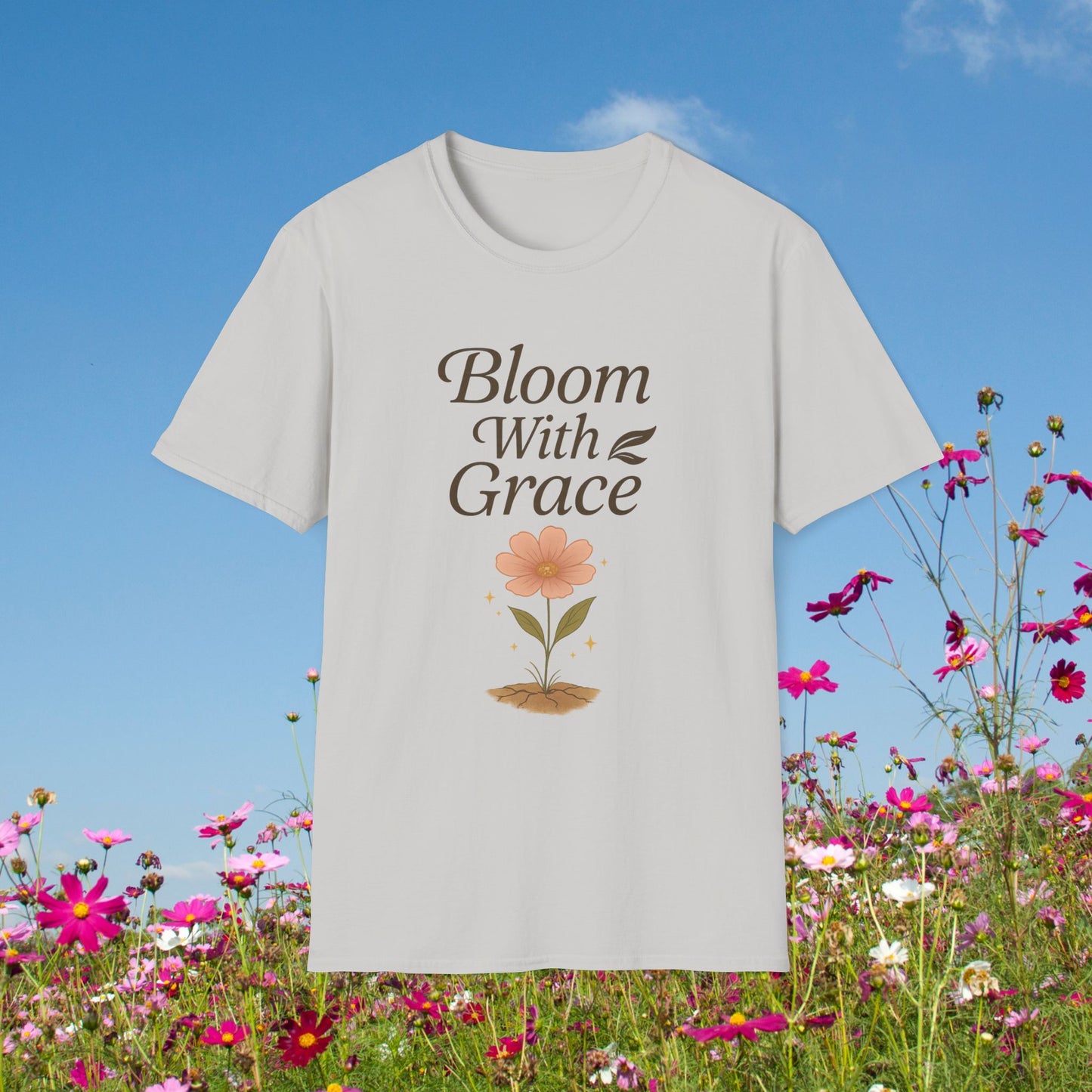 Bloom With Grace – Botanical Empowerment T-Shirt
