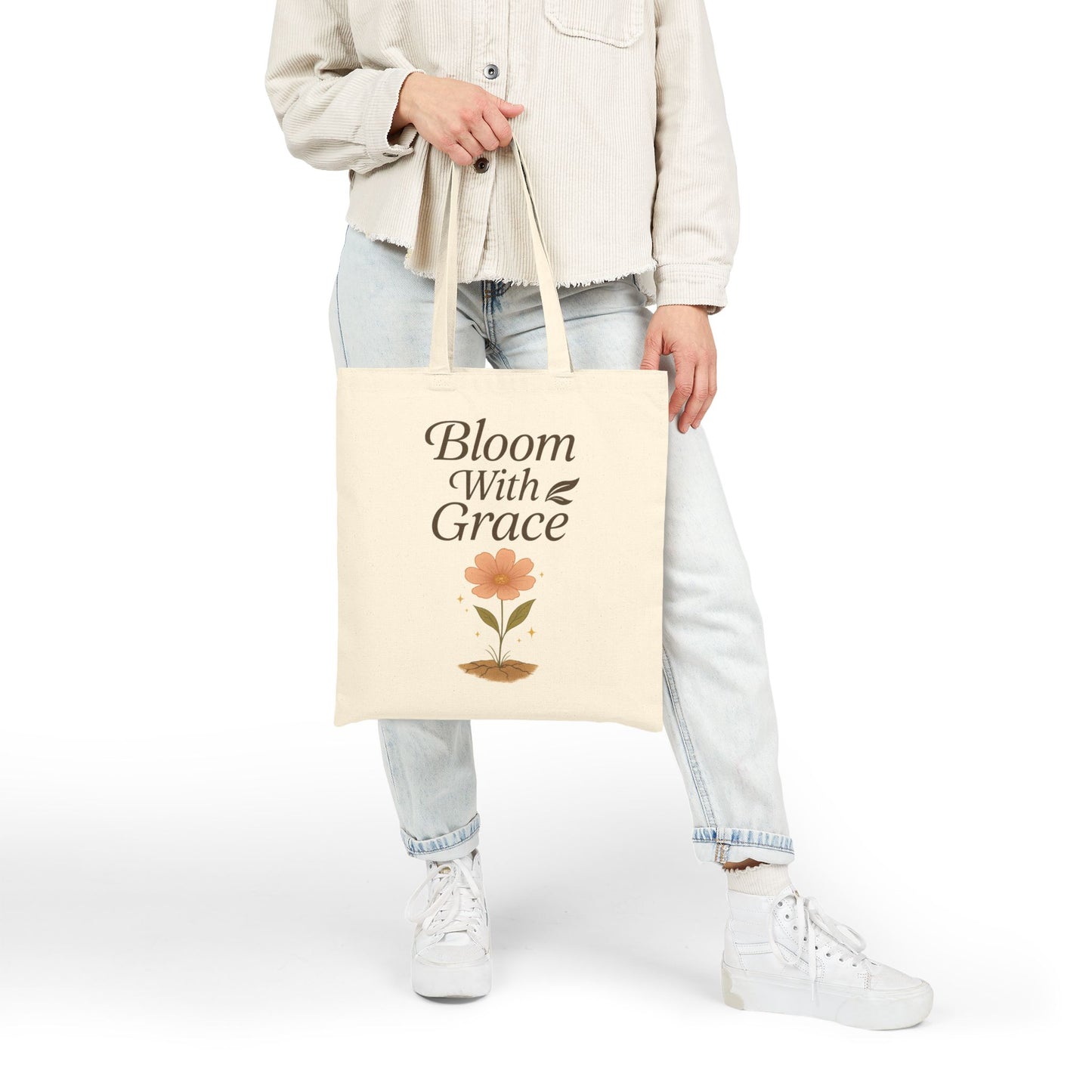 Bloom With Grace – Eco Cotton Canvas Tote