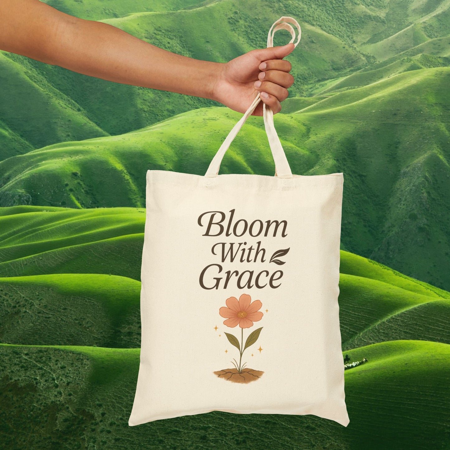 Bloom With Grace – Eco Cotton Canvas Tote