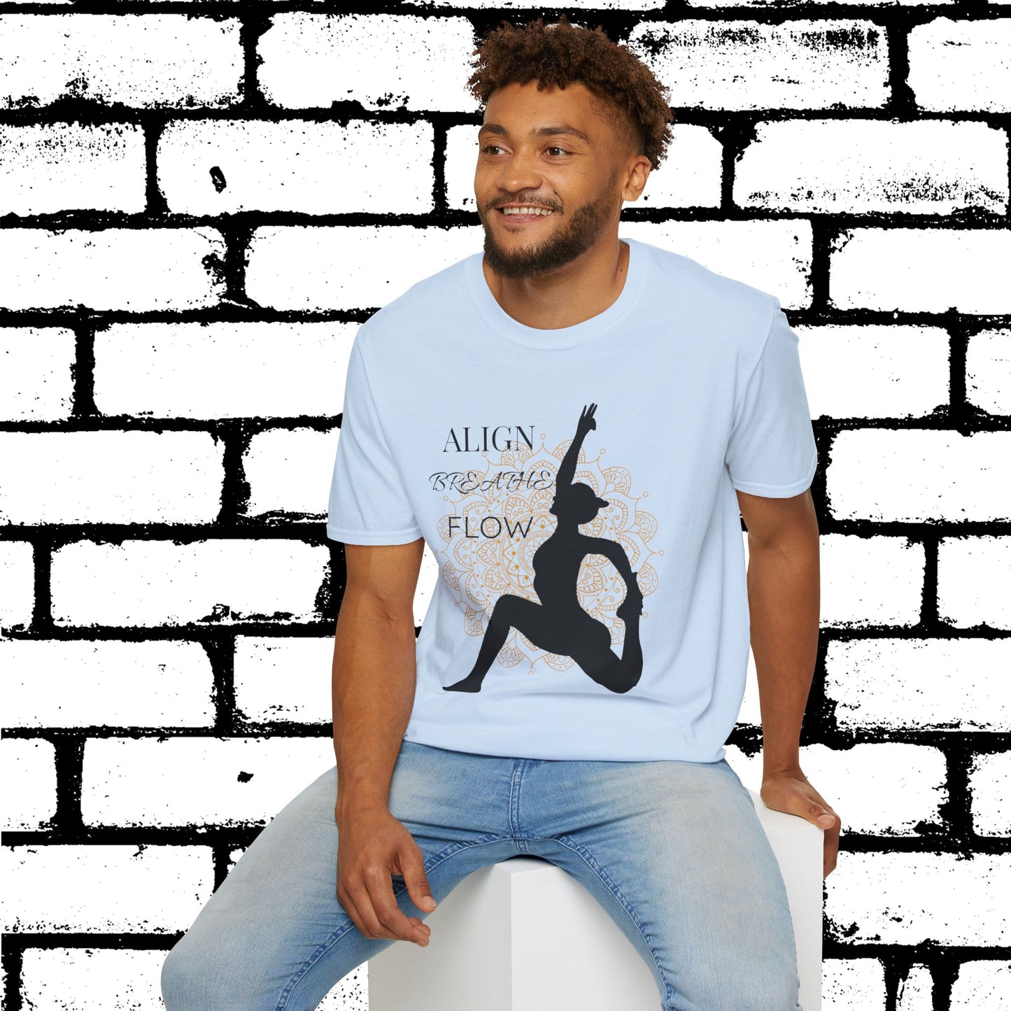 Align. Breathe. Flow. Yoga-Inspired Graphic Tee