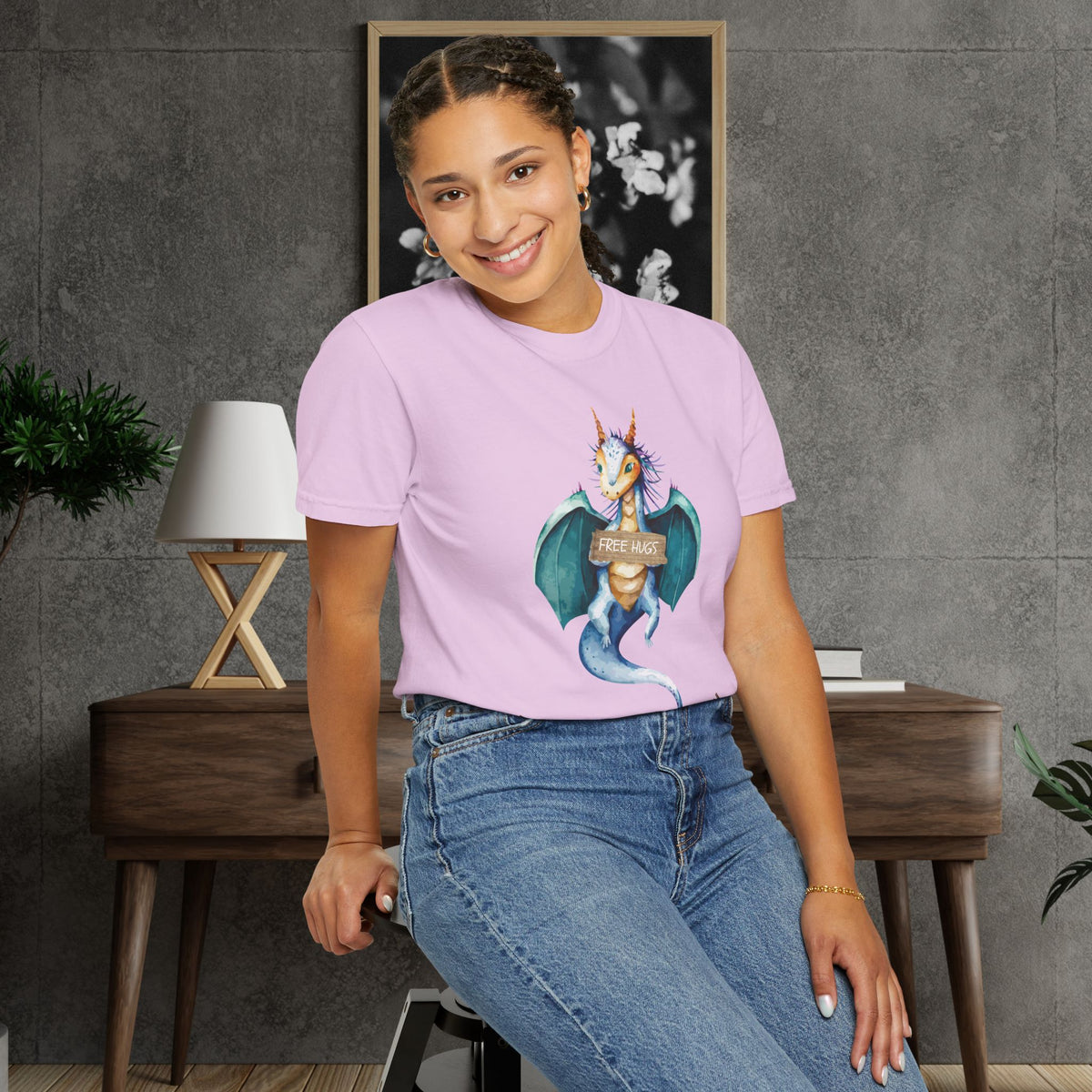 Just Kidding! I Bite Dragon T-Shirt — Cute Sarcastic Fantasy Tee