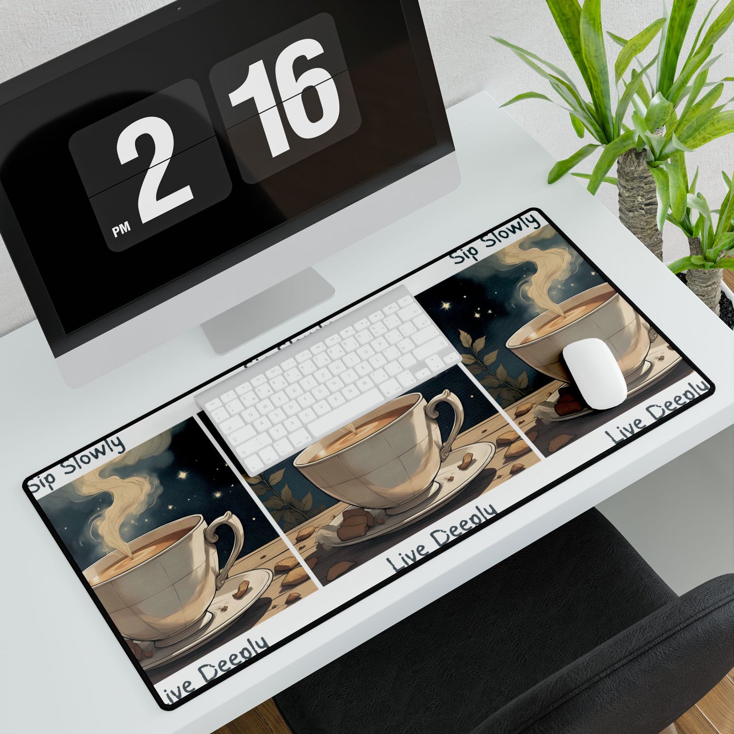 Sip Slowly, Live Deeply – Mindful Desk Mat