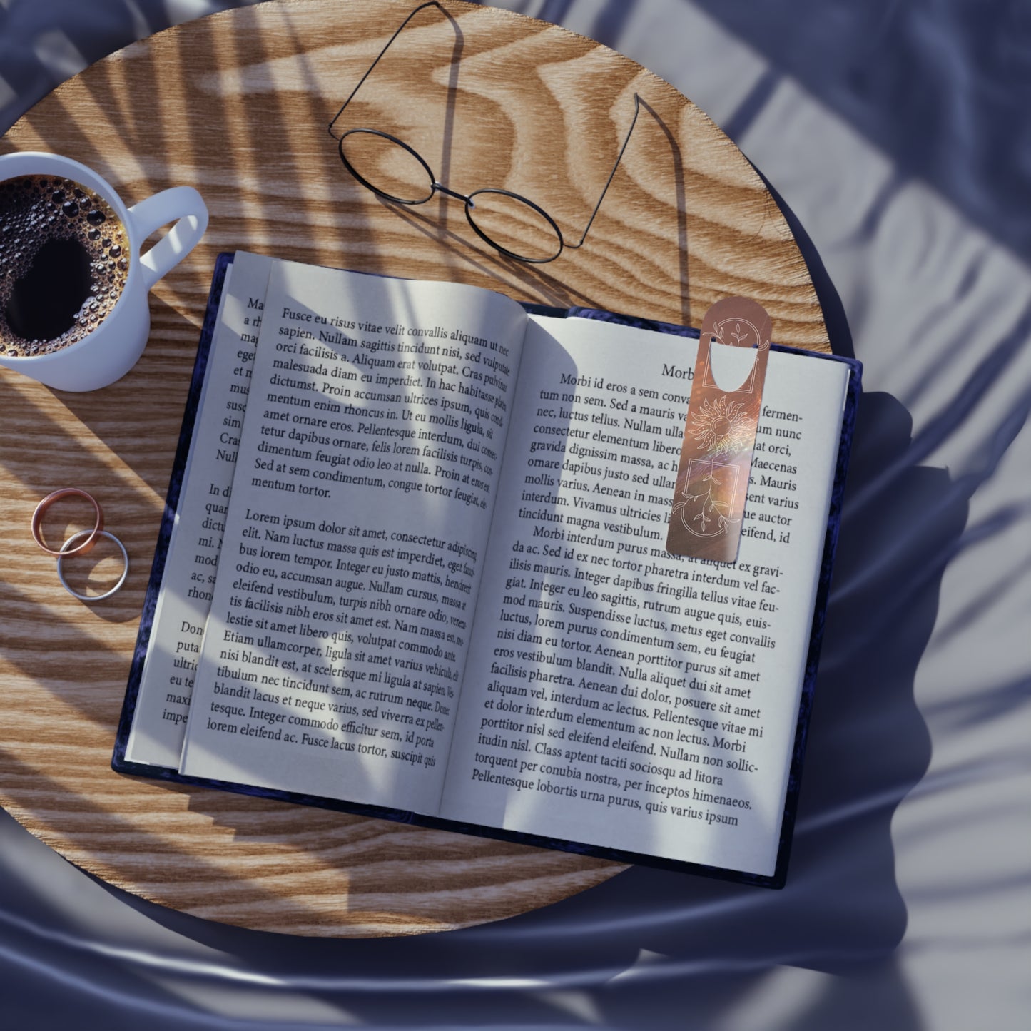 Celestial Sunflower Metal Bookmark — Boho Floral Reading Accessory
