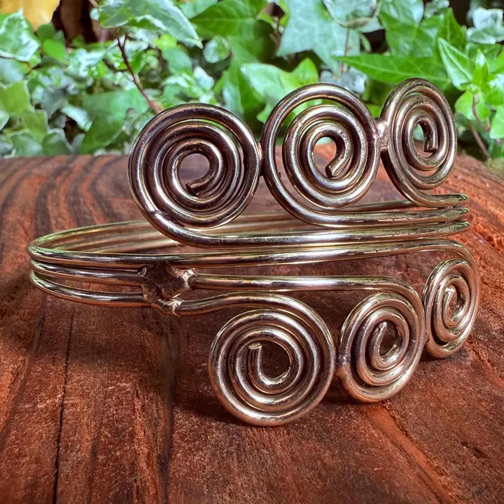 Handmade 6-Spiral Brass Arm Cuff