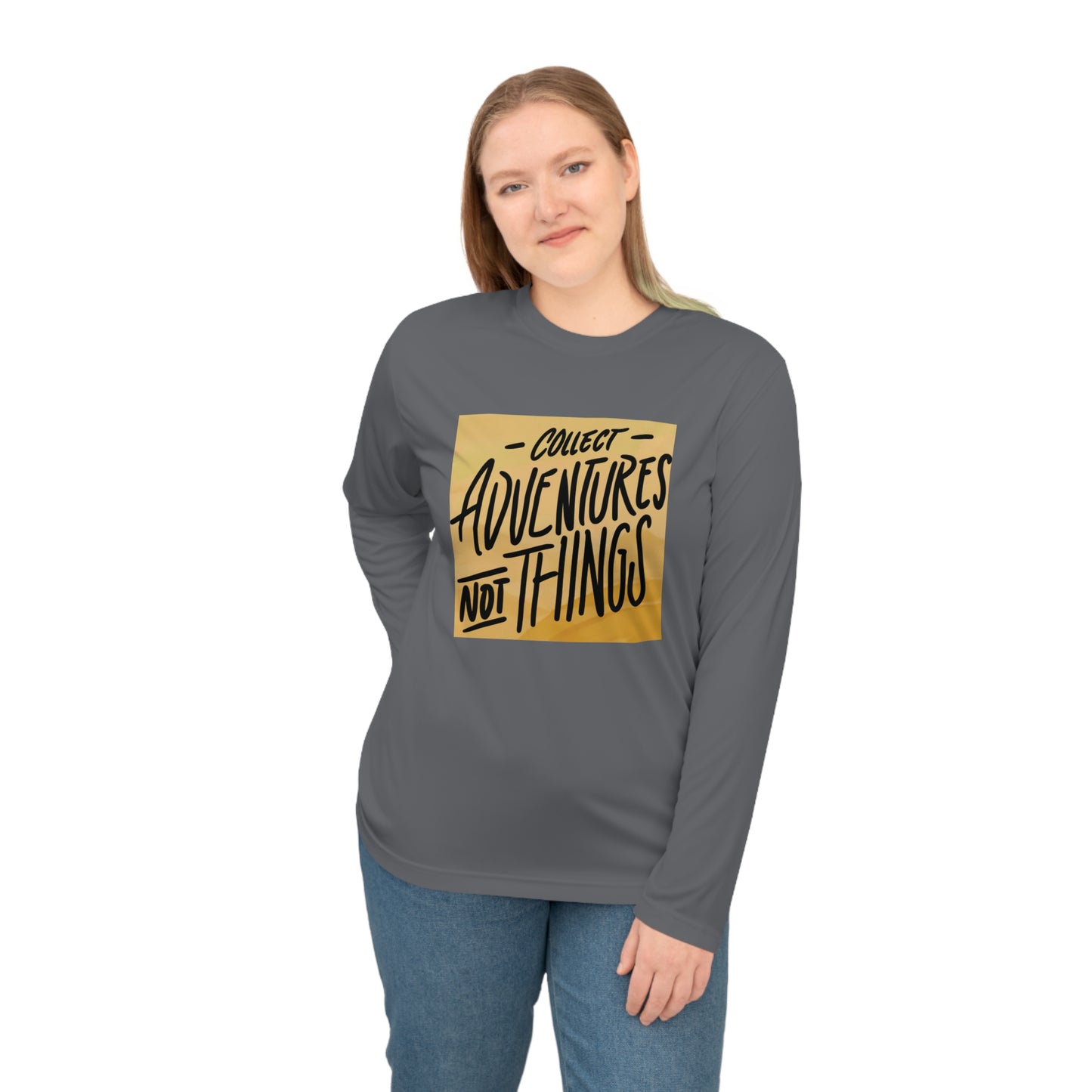 Collect Adventures Not Things – Minimalist Travel Quote Tee