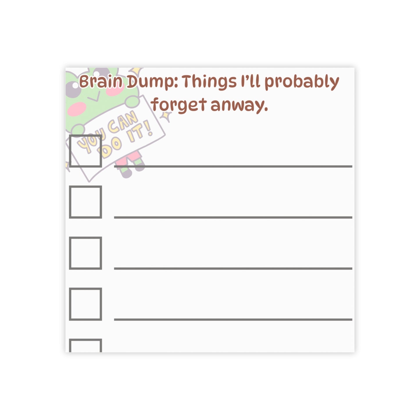 Funny Teacher Post-it® Notes - "Things Not to Forget" Desk Pad - Relatable Educator Gift