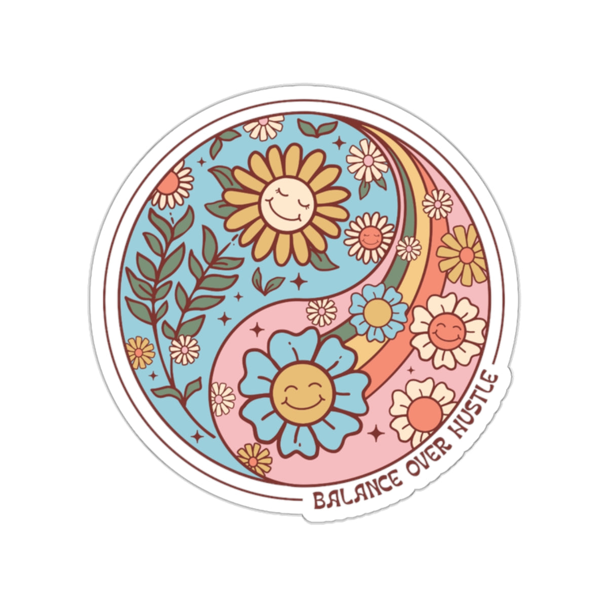 Balance Over Hustle Kiss-Cut Stickers