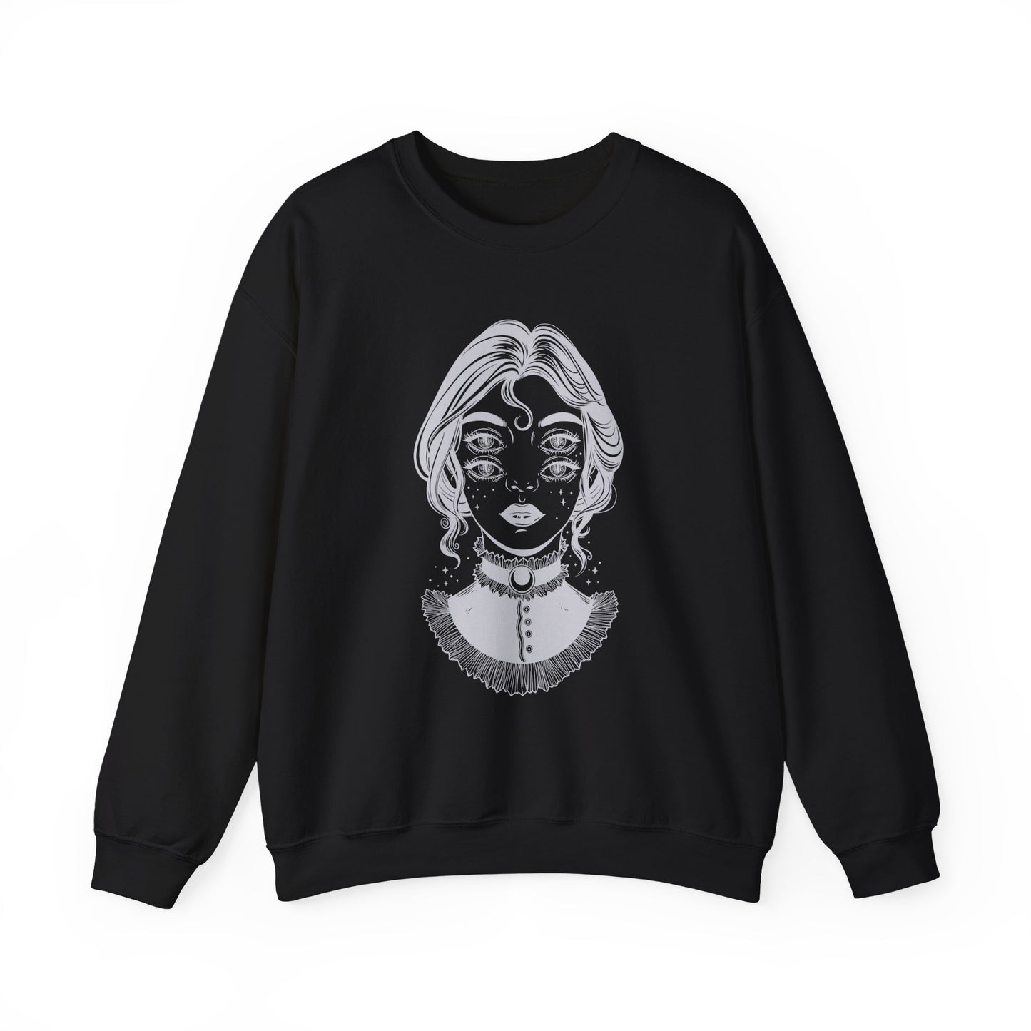 Ghostly Woman Unisex Heavy Blend™ Crewneck Sweatshirt