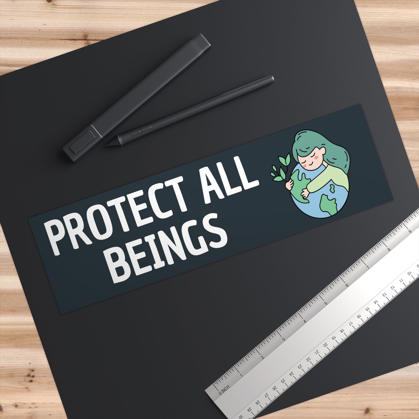 Protect All Beings – Sacred Earth Bumper Sticker