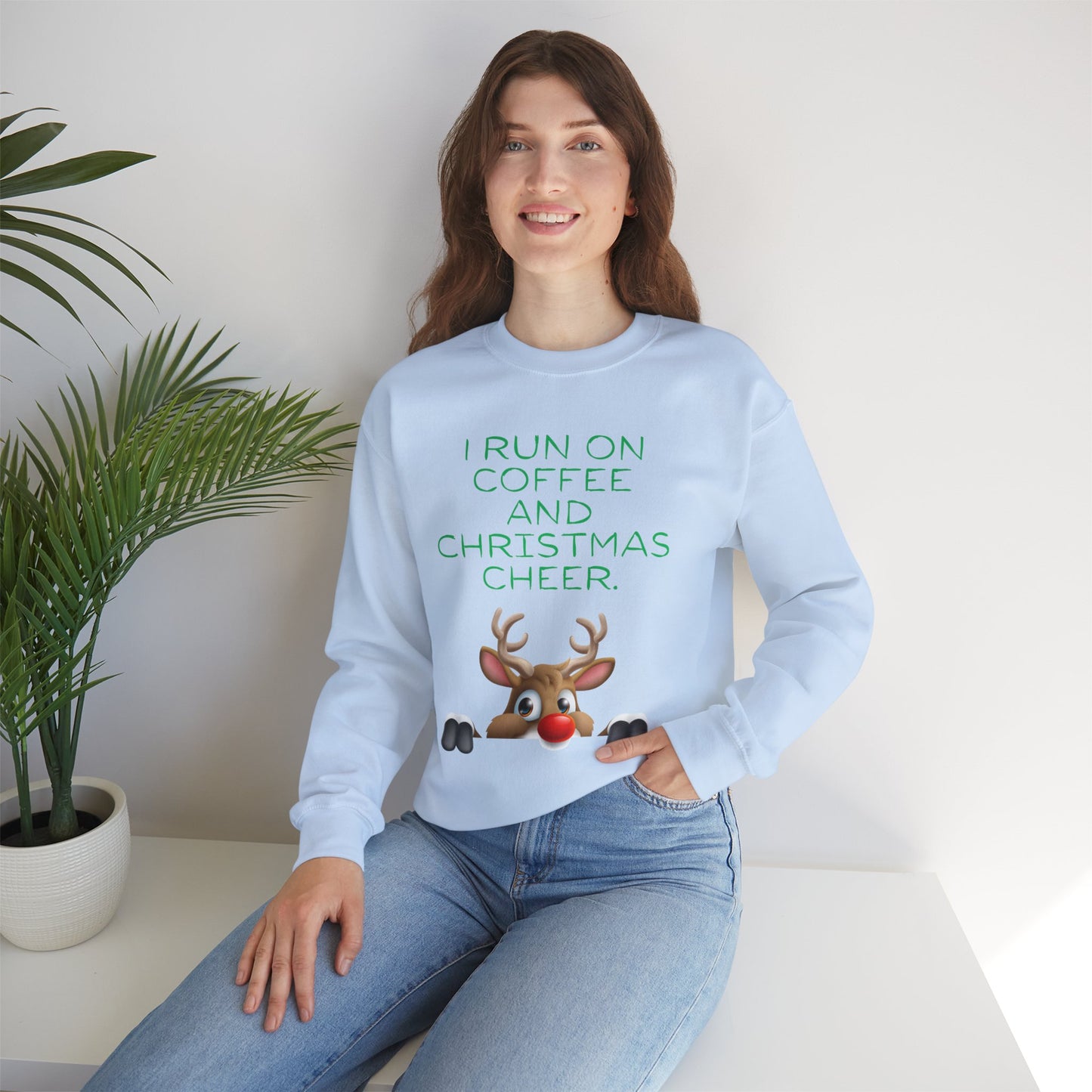 Coffee and Christmas Cheer Unisex Heavy Blend™ Crewneck Sweatshirt