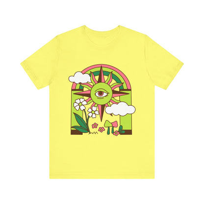 Psychedelic Sun and Eye Short Sleeve T-Shirt