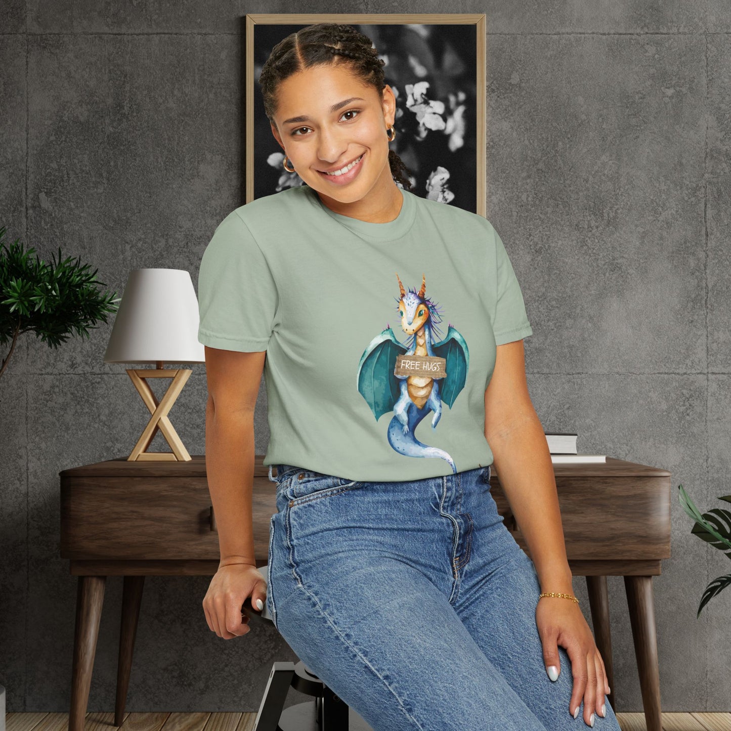 Just Kidding! I Bite Dragon T-Shirt — Cute Sarcastic Fantasy Tee