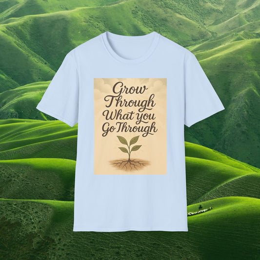Grow Through What You Go Through – Botanical Affirmation Tee