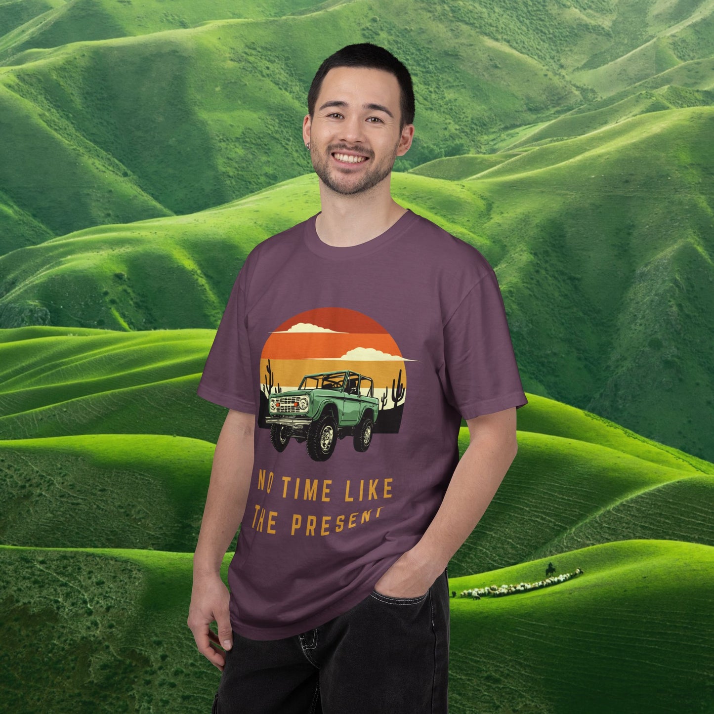No Time Like the Present Sunset Truck T-Shirt