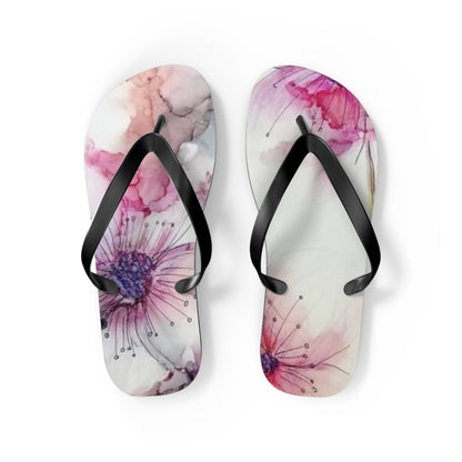 Watercolor Flowers Flip Flops - Eccentricity Emporium LLC