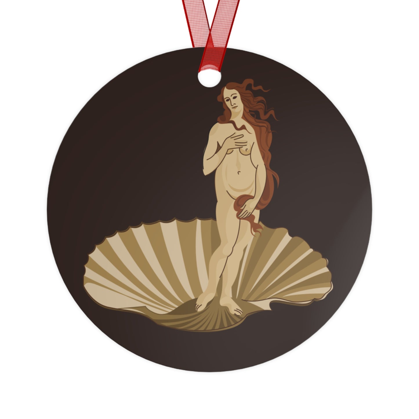 Renaissance Faire Metal Ornament — “Hottest Wench at the Ren Faire” & Venus Shell Ornament