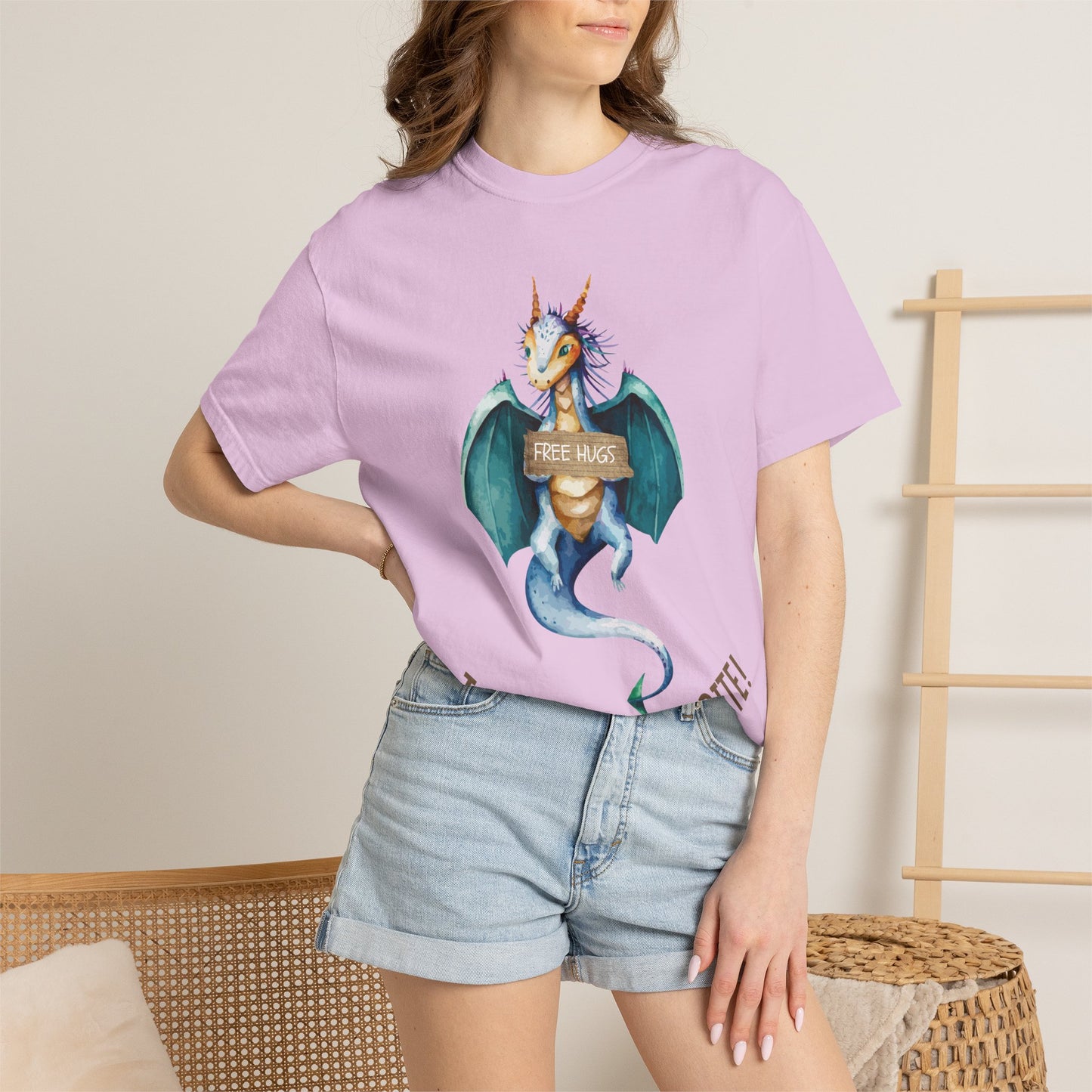 Just Kidding! I Bite Dragon T-Shirt — Cute Sarcastic Fantasy Tee