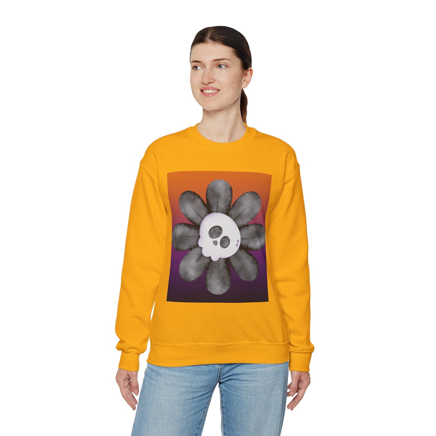 Halloween Flower Unisex Heavy Blend™ Crewneck Sweatshirt