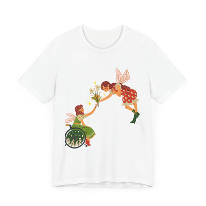 Fairy Giving Flowers Short Sleeve Tee