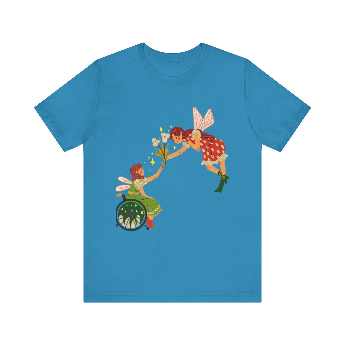 Fairy Giving Flowers Short Sleeve Tee