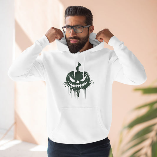 Scary Pumpkin Three-Panel Fleece Hoodie