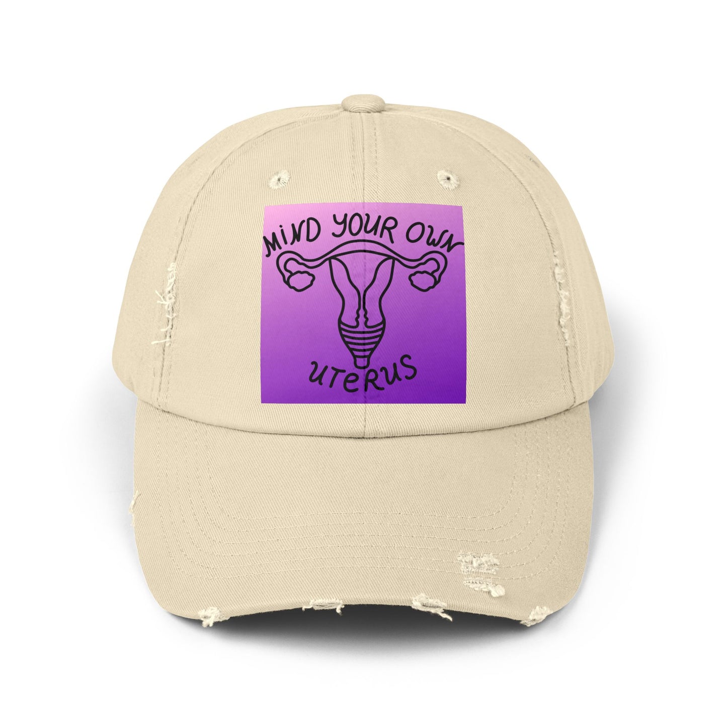 Mind your own Uterus Unisex Distressed Cap - Eccentricity Emporium LLC