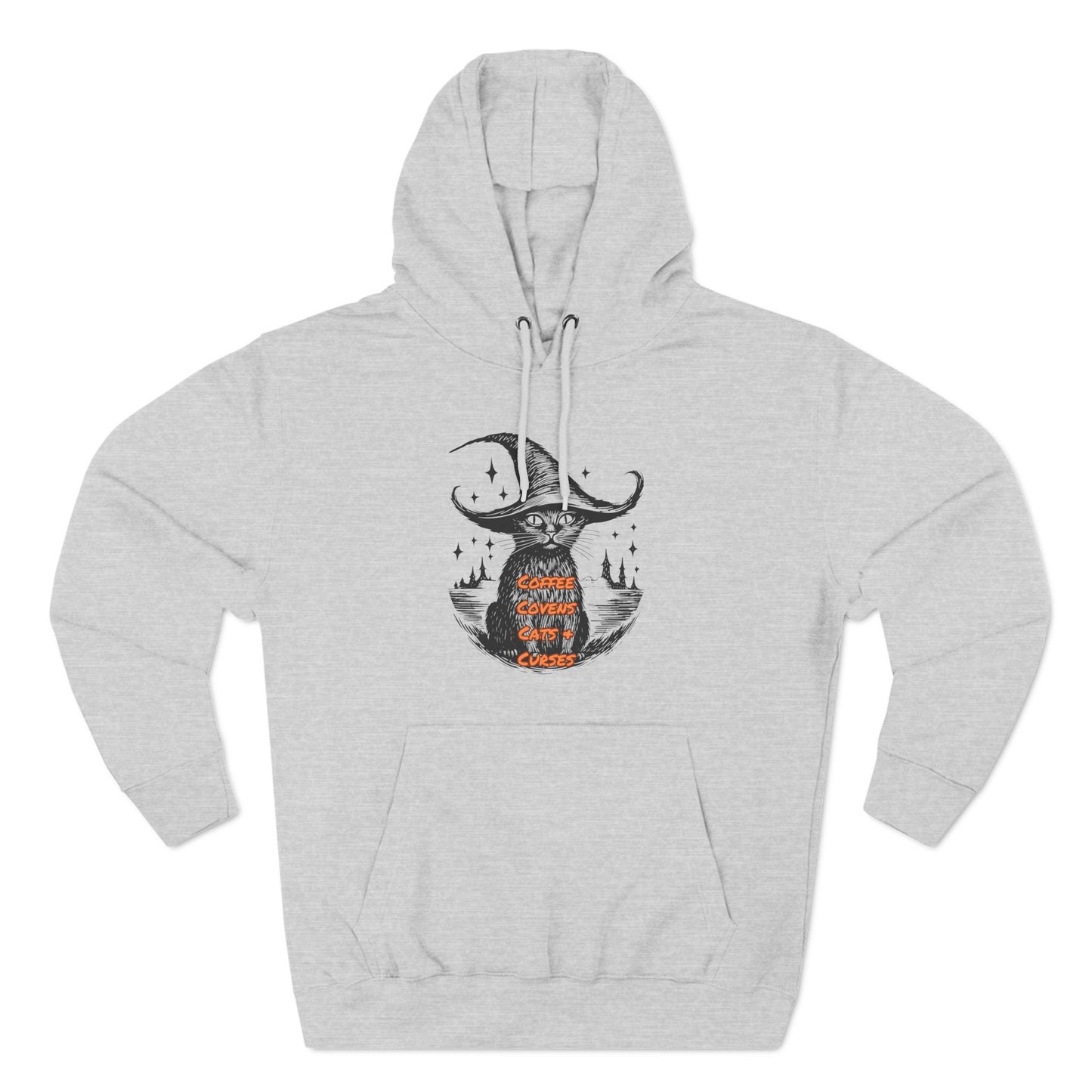 Black Cat Three-Panel Fleece Hoodie