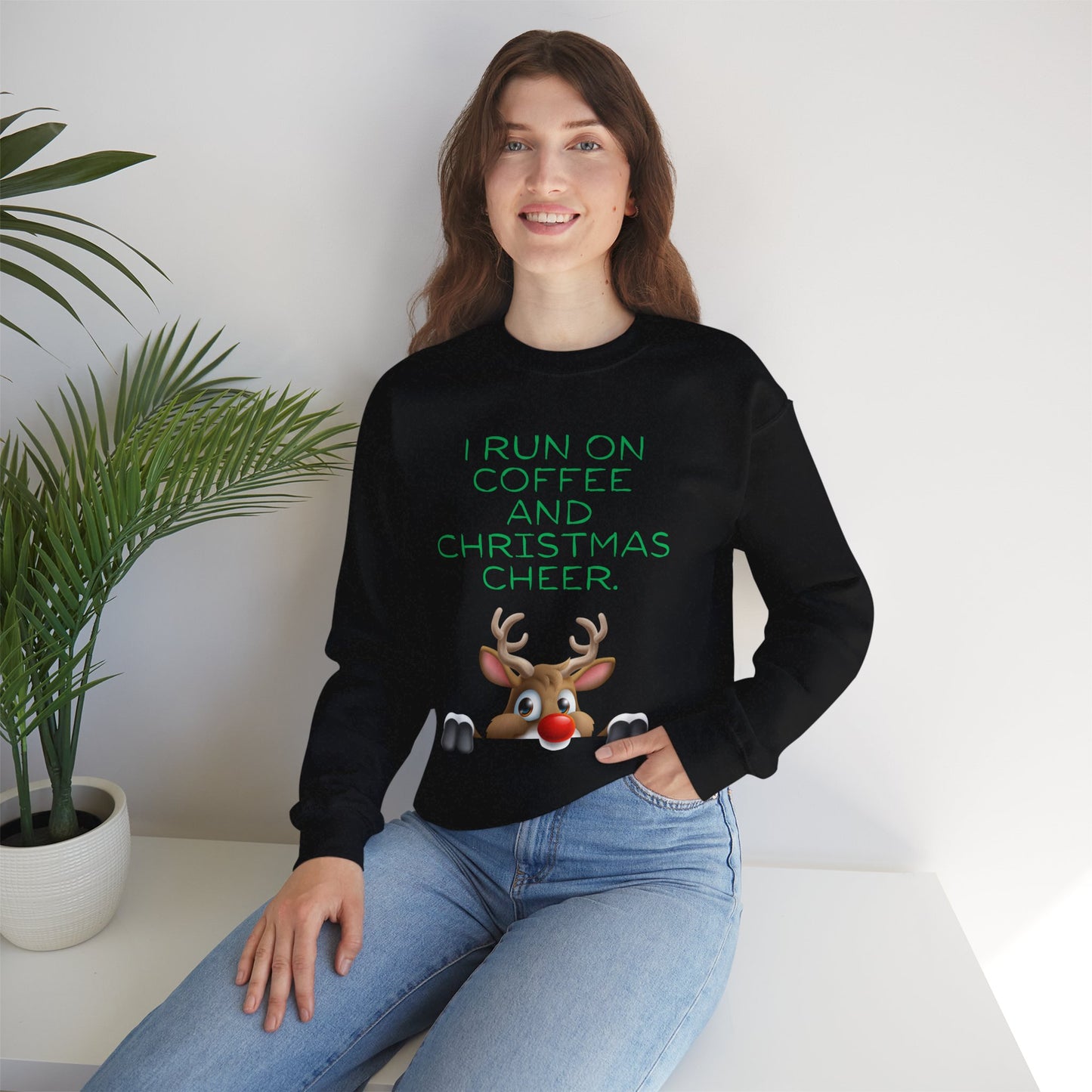 Coffee and Christmas Cheer Unisex Heavy Blend™ Crewneck Sweatshirt