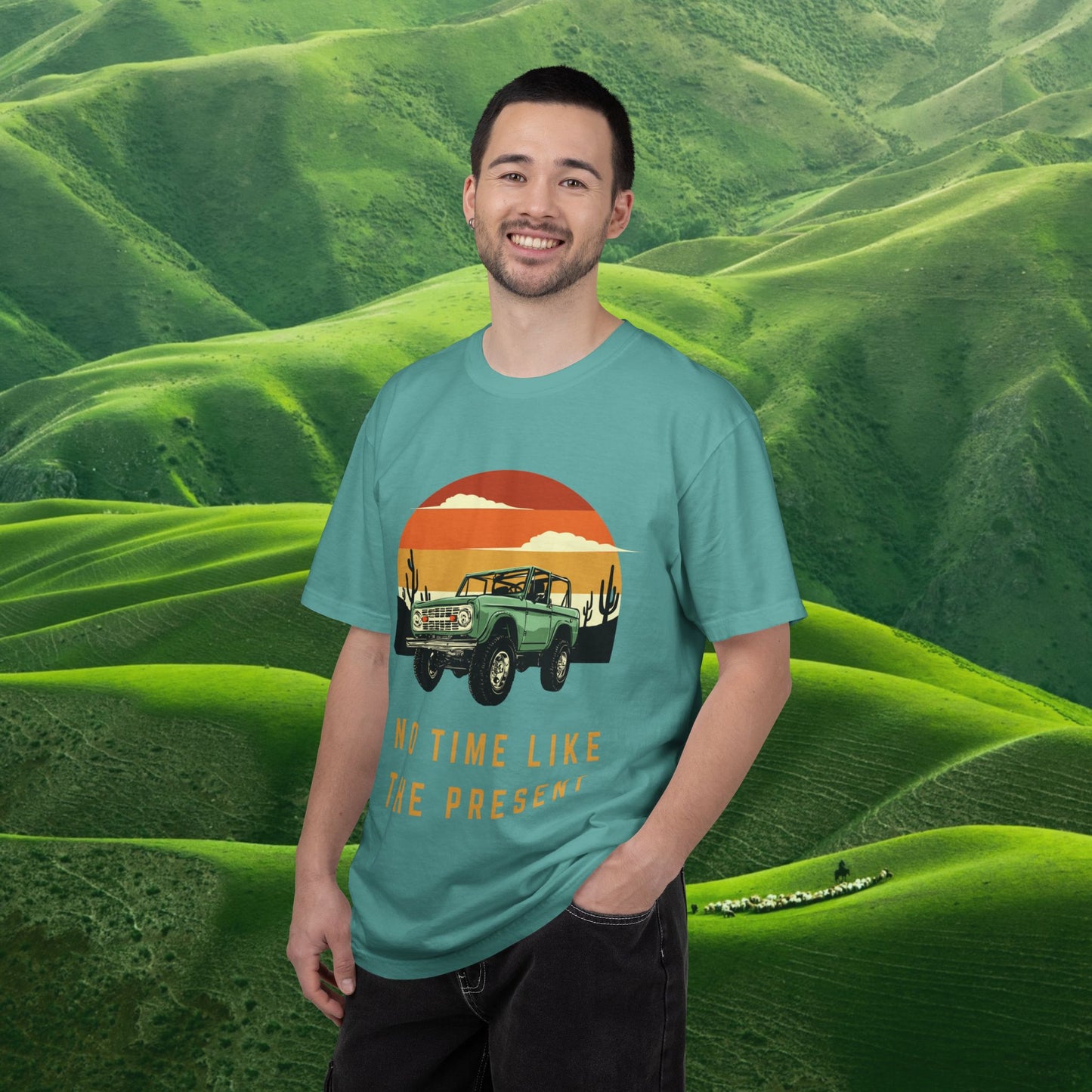 No Time Like the Present Sunset Truck T-Shirt
