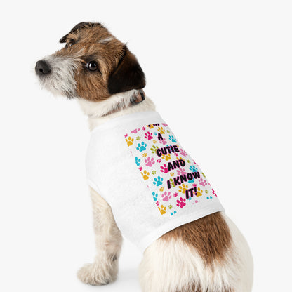 Pet Tank Top - I'm a Cutie and I Know It Design