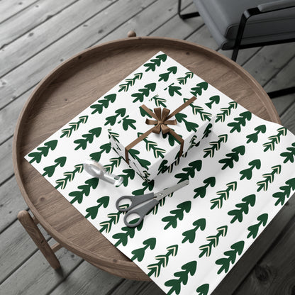 Handdrawn Christmas Trees Gift Wrap Papers