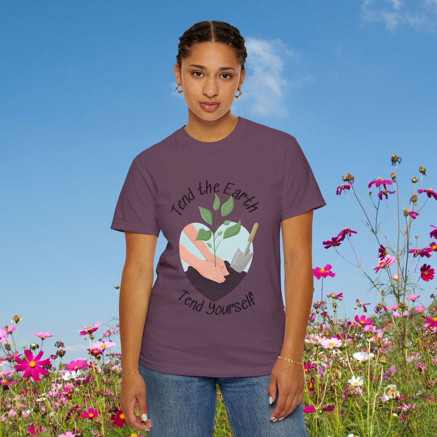 Tend the Earth, Tend Yourself | Comfort Colors® Botanical Affirmation Tee