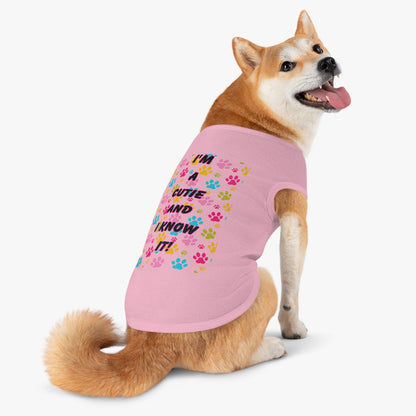 Pet Tank Top - I'm a Cutie and I Know It Design