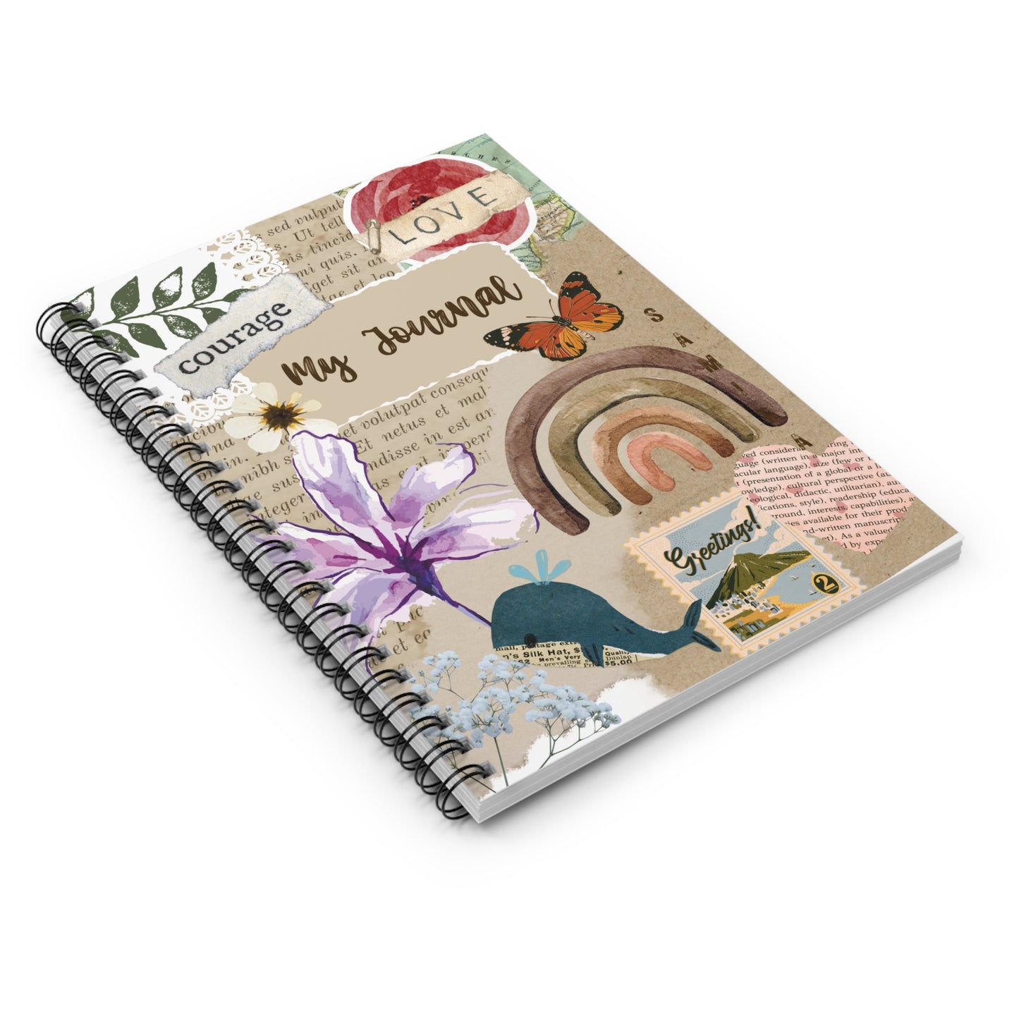 Floral Spiral Notebook - My Journal