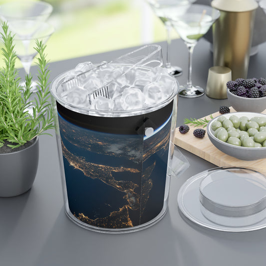 Earth from Afar Ice Bucket with Tongs - Eccentricity Emporium LLC