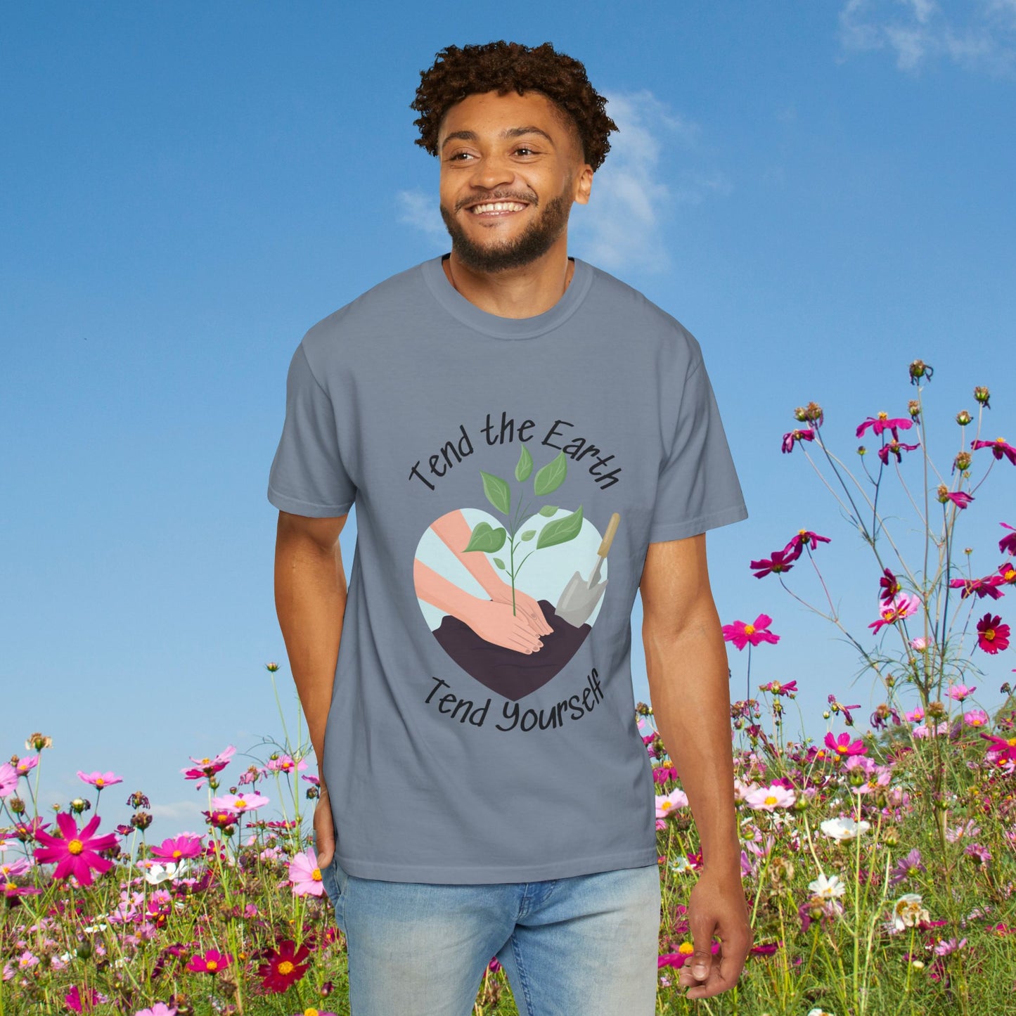 Tend the Earth, Tend Yourself | Comfort Colors® Botanical Affirmation Tee