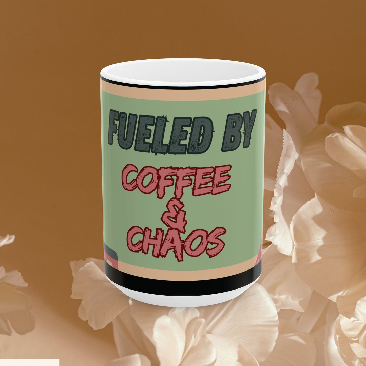 “Fueled by Coffee & Chaos” Teacher Mug | Funny Teacher Gift | Personalized Coffee Mug for Educators