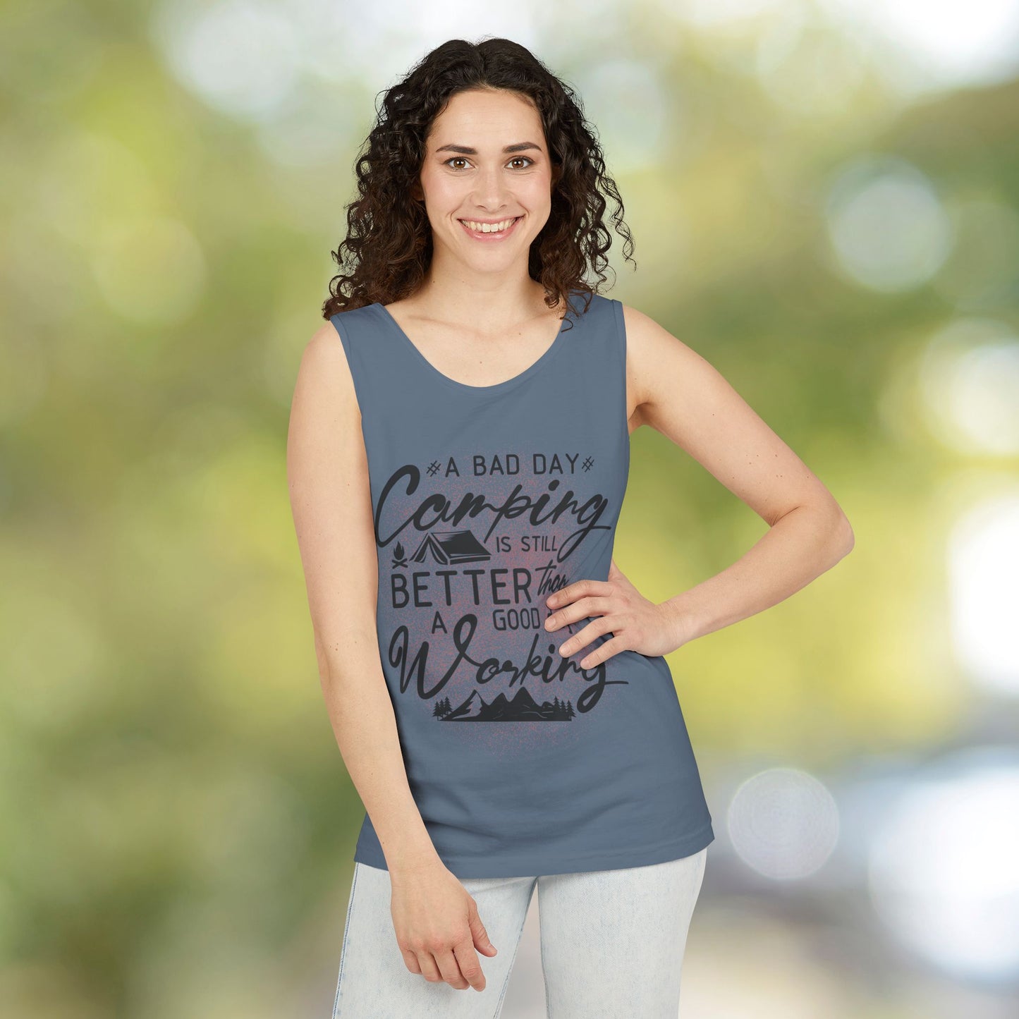 Better Than Work Camping Tank | Sarcastic Nature Lover Unisex Top
