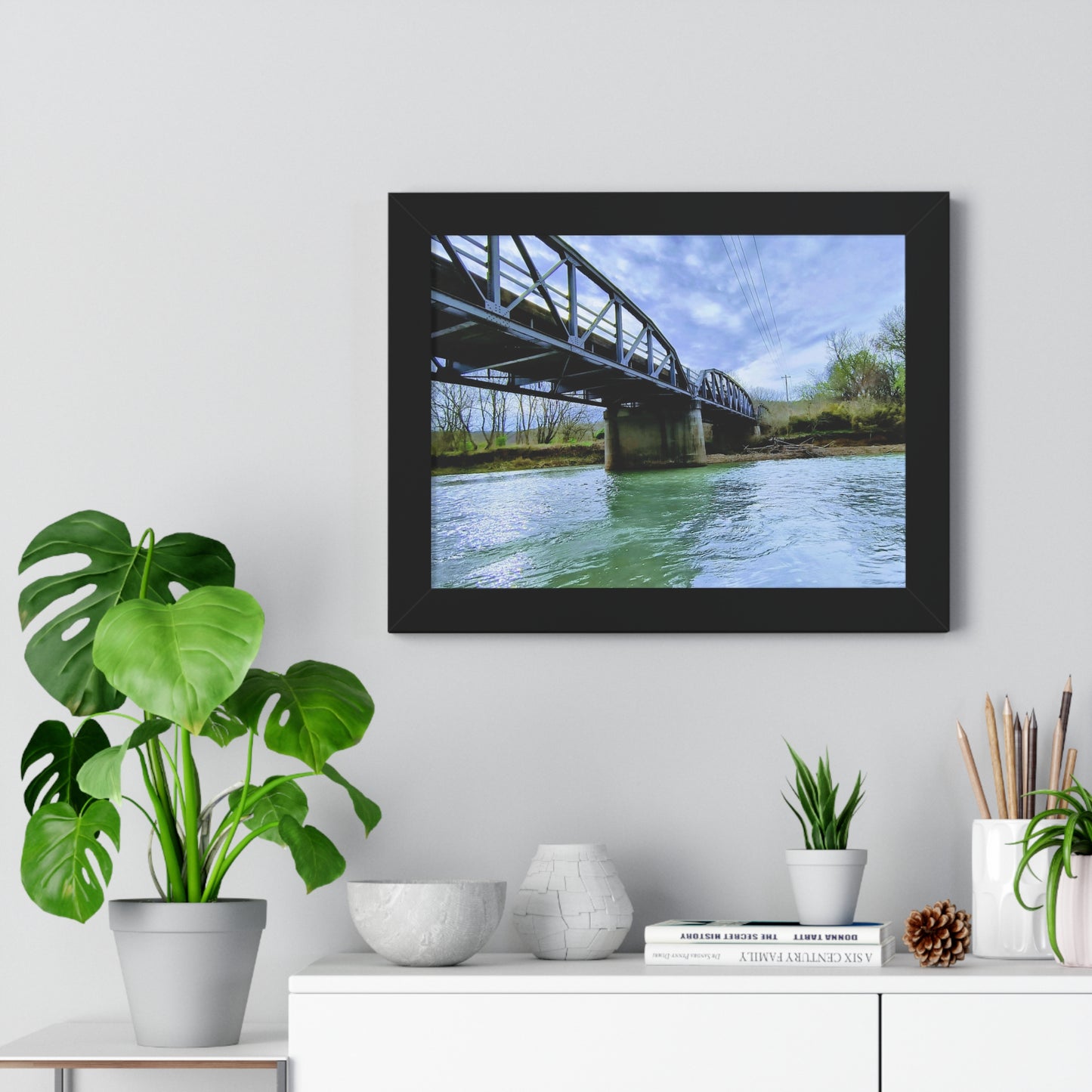 Creek Bridge Framed Horizontal Poster - Eccentricity Emporium LLC