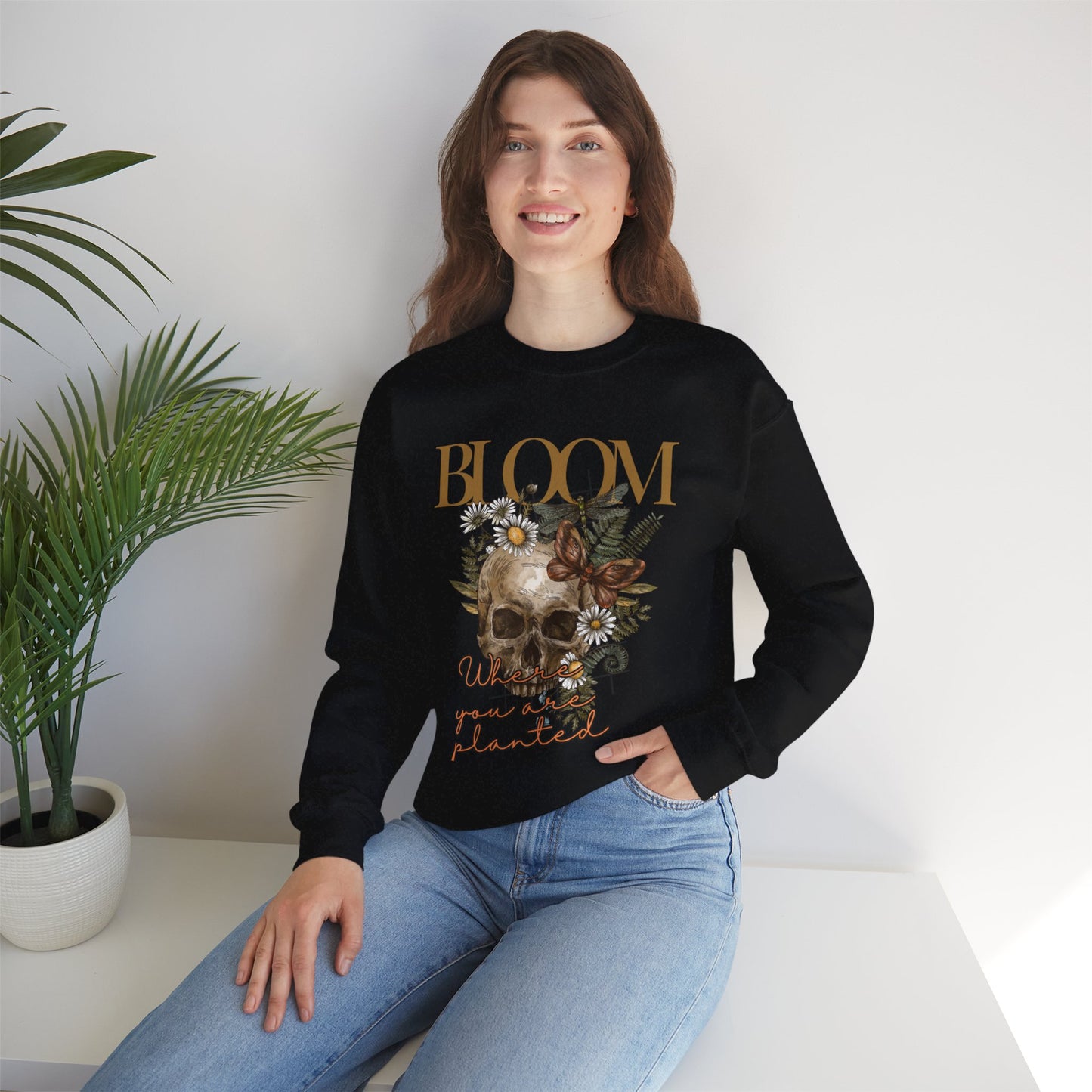 Bloom where you are Planted Unisex Heavy Blend™ Crewneck Sweatshirt