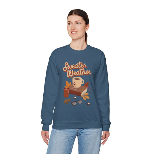 Sweater Weather Cotton Unisex Heavy Blend™ Crewneck Sweatshirt