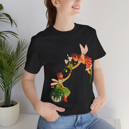 Fairy Giving Flowers Short Sleeve Tee